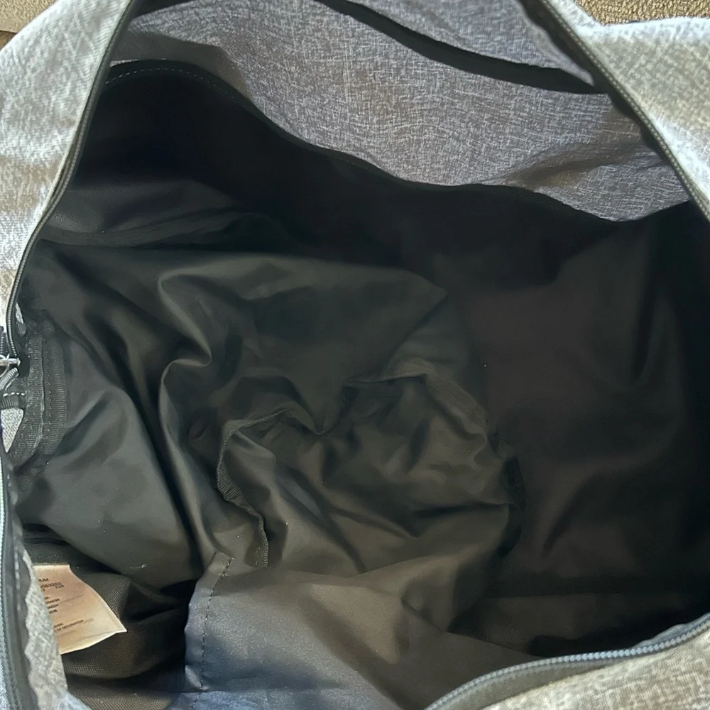 Michael Jordan Air Two-Tone Black and Gray Duffel Bag Lightweight Travel Sports